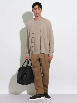 Light Taupe Oasi Cashmere Cardigan
