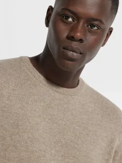 Light Taupe Oasi Cashmere Crewneck