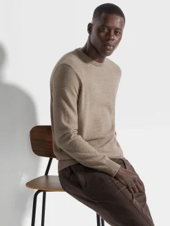 Light Taupe Oasi Cashmere Crewneck