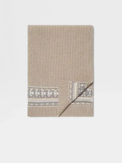 Light Taupe Oasi Cashmere Scarf