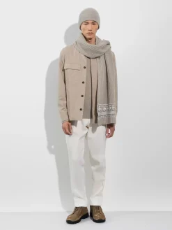 Light Taupe Oasi Cashmere Scarf