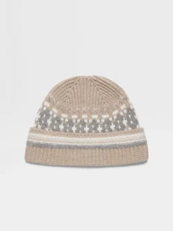 Light Taupe Oasi Cashmere Beanie