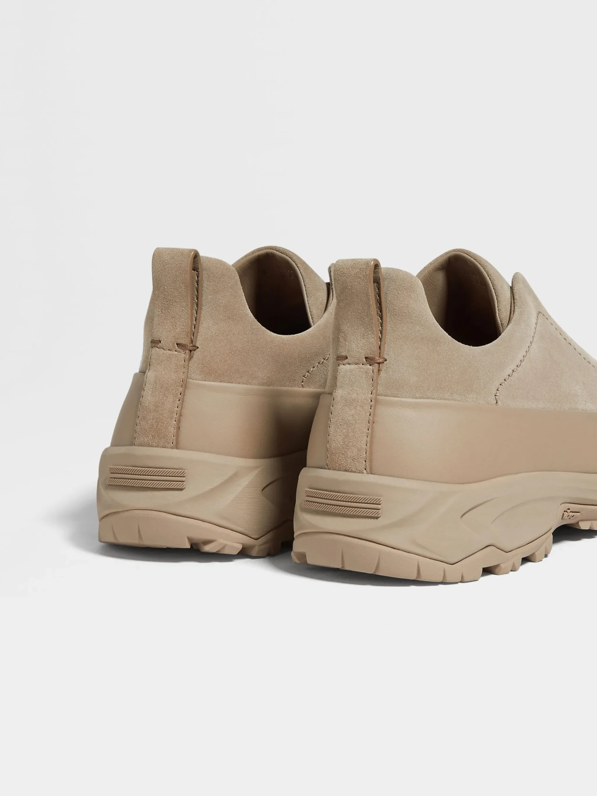 Light Taupe Suede and Leather Triple Stitch™ Monte Sneakers