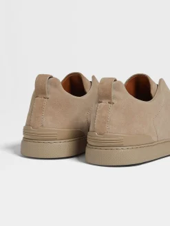 Light Taupe Suede Triple Stitch™ Sneakers