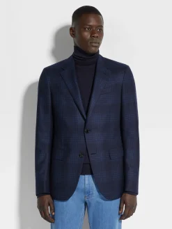 Navy Blue and Blue 15milmil15 Wool Jacket
