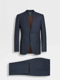 Navy Blue Centoventimila Wool Suit