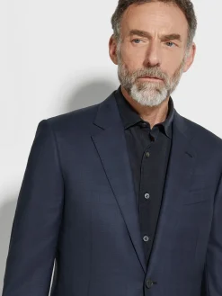 Navy Blue Centoventimila Wool Suit