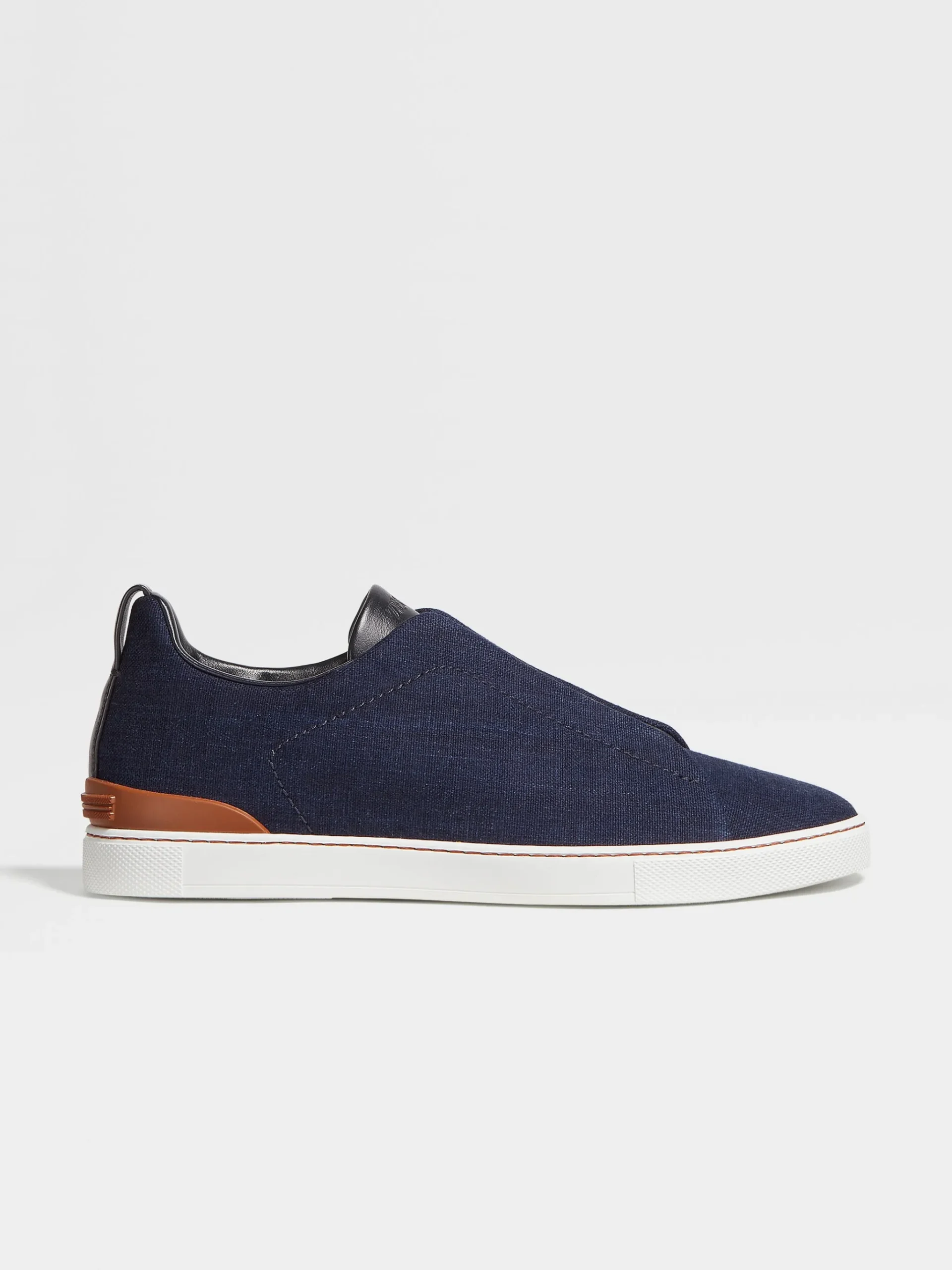 Navy Blue Cotton Denim Triple Stitch™ Sneakers