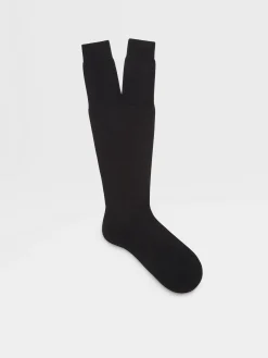 Navy Blue Cotton Socks