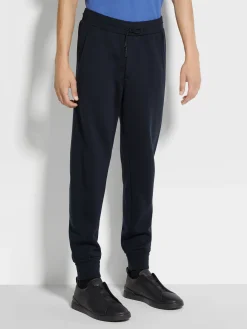 Navy Blue High Performance™ Wool Blend Joggers