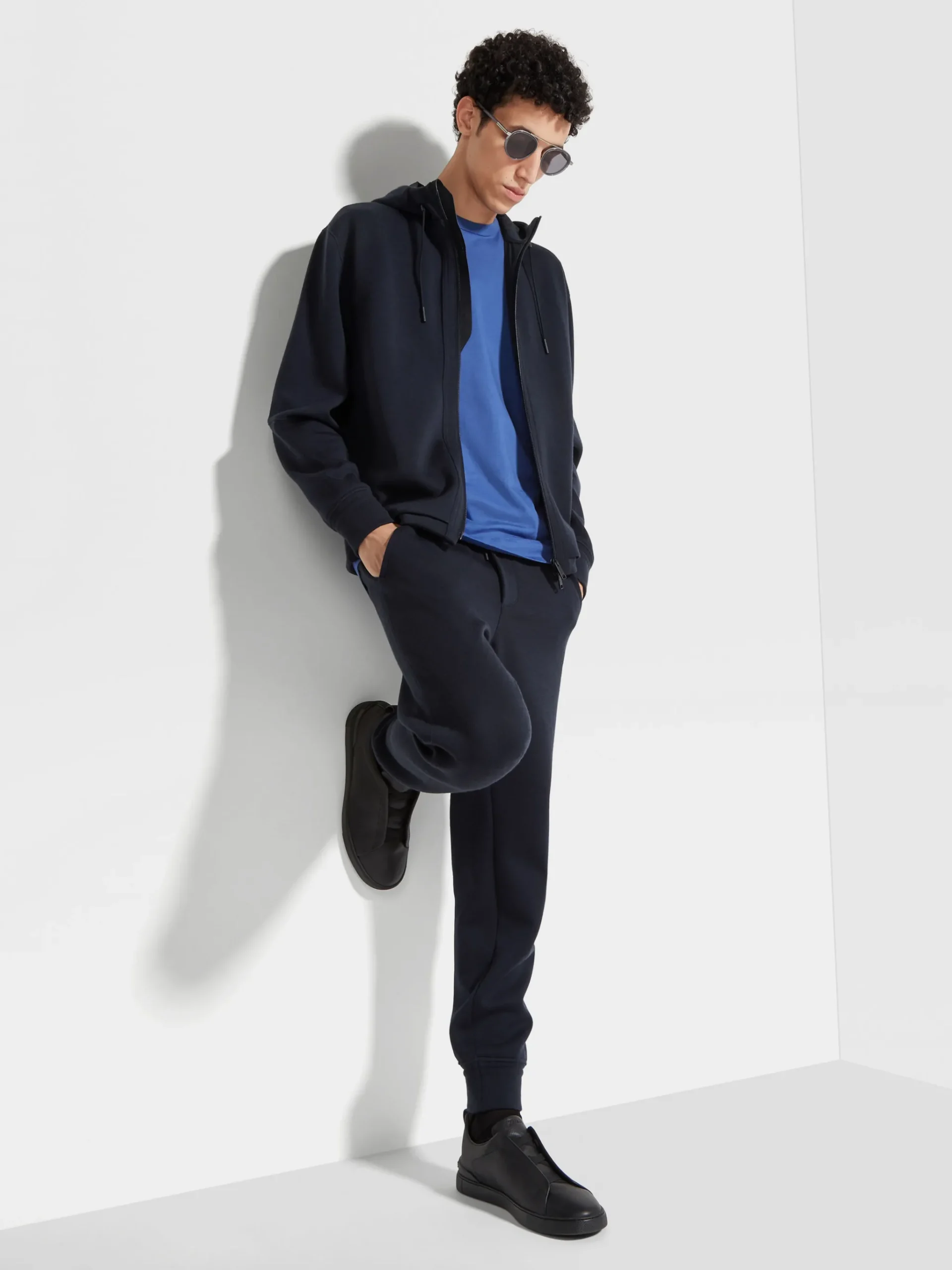 Navy Blue High Performance™ Wool Blend Hoodie