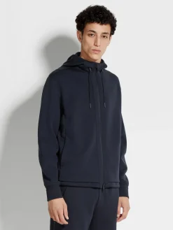 Navy Blue High Performance™ Wool Blend Hoodie