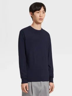 Navy Blue 12milmil12 Wool Crewneck