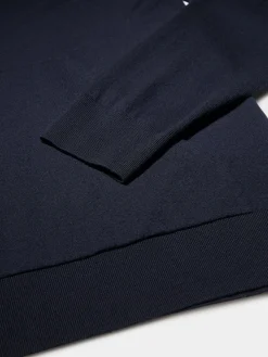 Navy Blue 12milmil12 Wool Hoodie