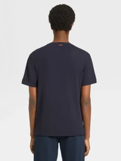 Navy Blue 12milmil12 Wool T-shirt