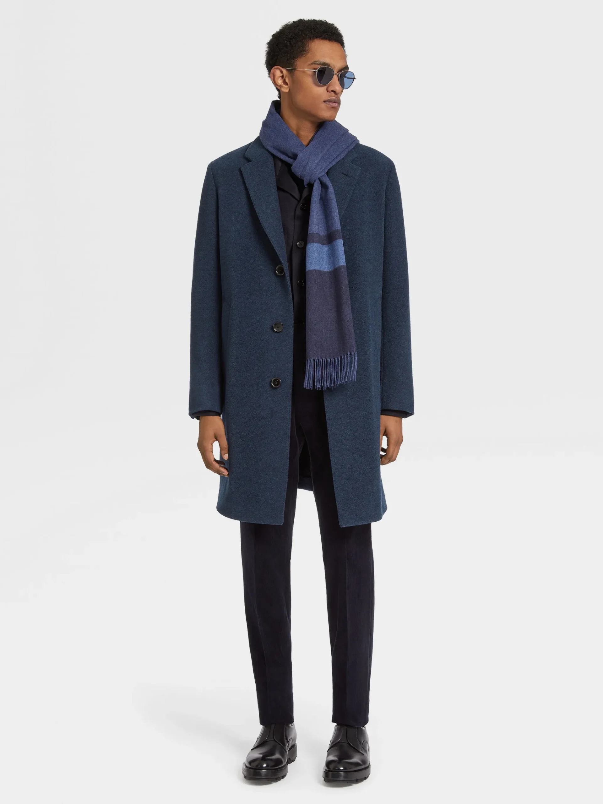 Navy Blue Mélange Oasi Cashmere Crewneck