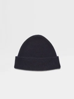 Navy Blue Oasi Cashmere Beanie
