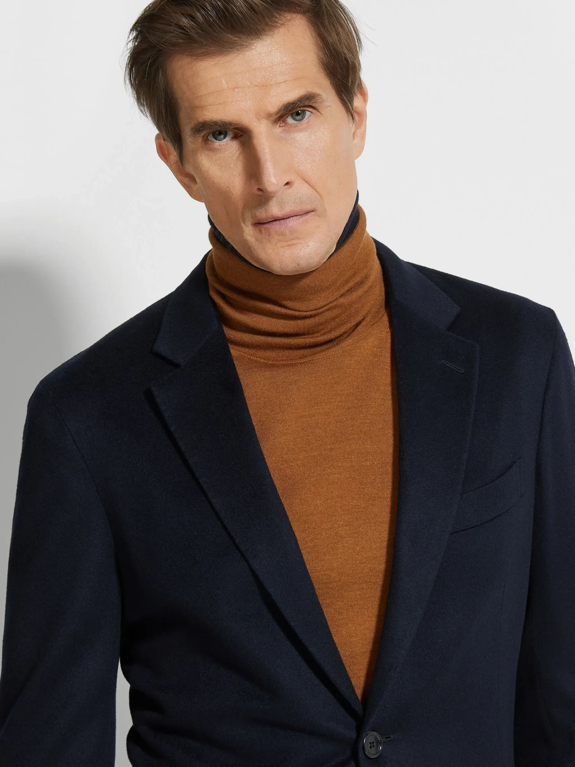 Navy Blue Oasi Cashmere Jacket