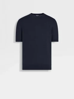 Navy Blue Premium Cotton Crewneck