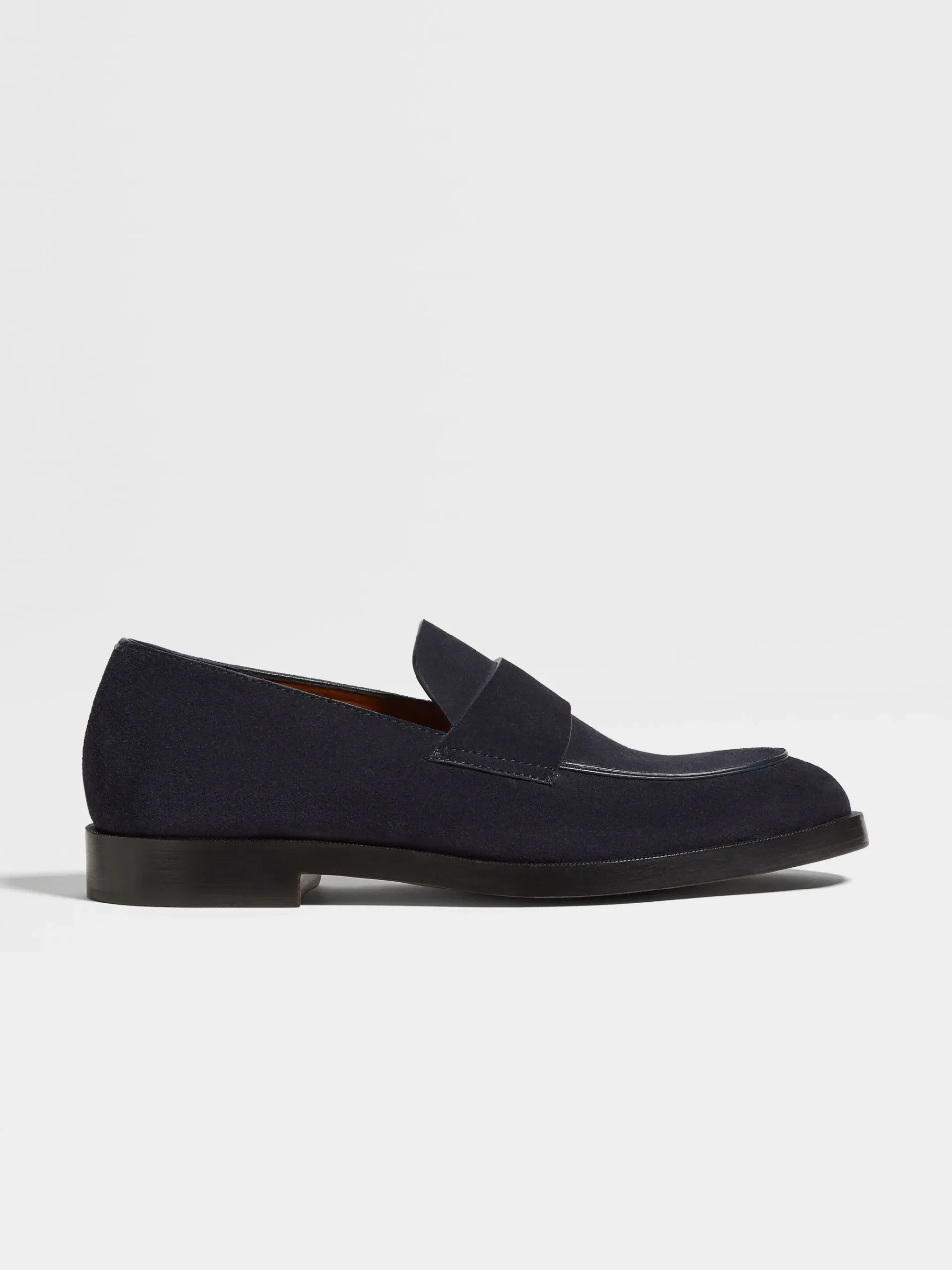 Navy Blue Suede Torino Loafers