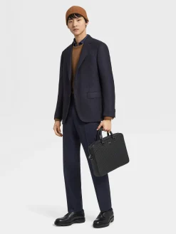 Navy Blue Trofeo™ Comfort Stretch Wool and Silk Jacket