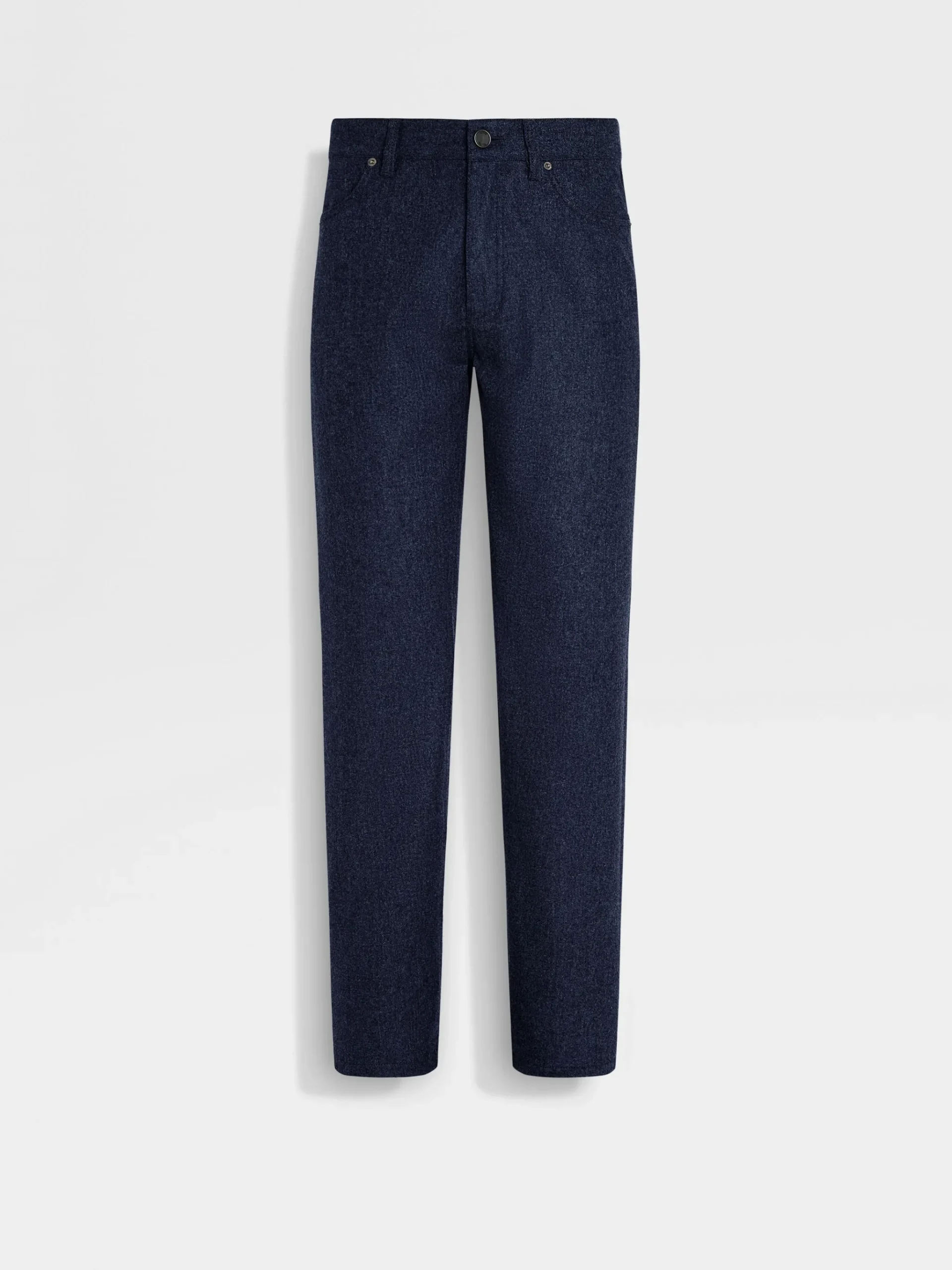 Navy Blue Wool and Cashmere Roccia Pants