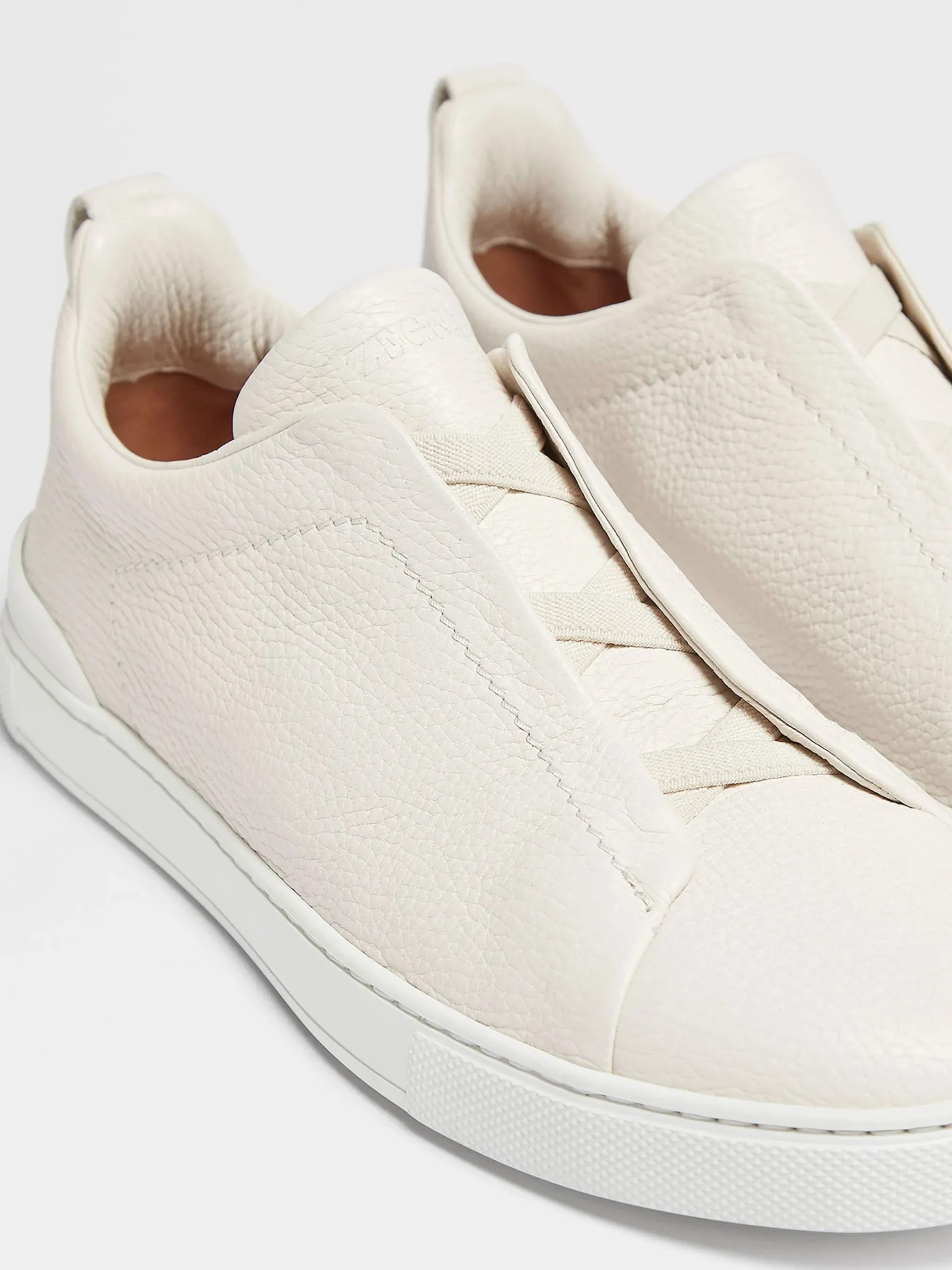 Off White Deerskin Triple Stitch™ Sneakers