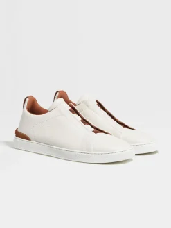 Off White Deerskin Triple Stitch™ Sneakers