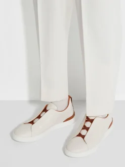 Off White Deerskin Triple Stitch™ Sneakers
