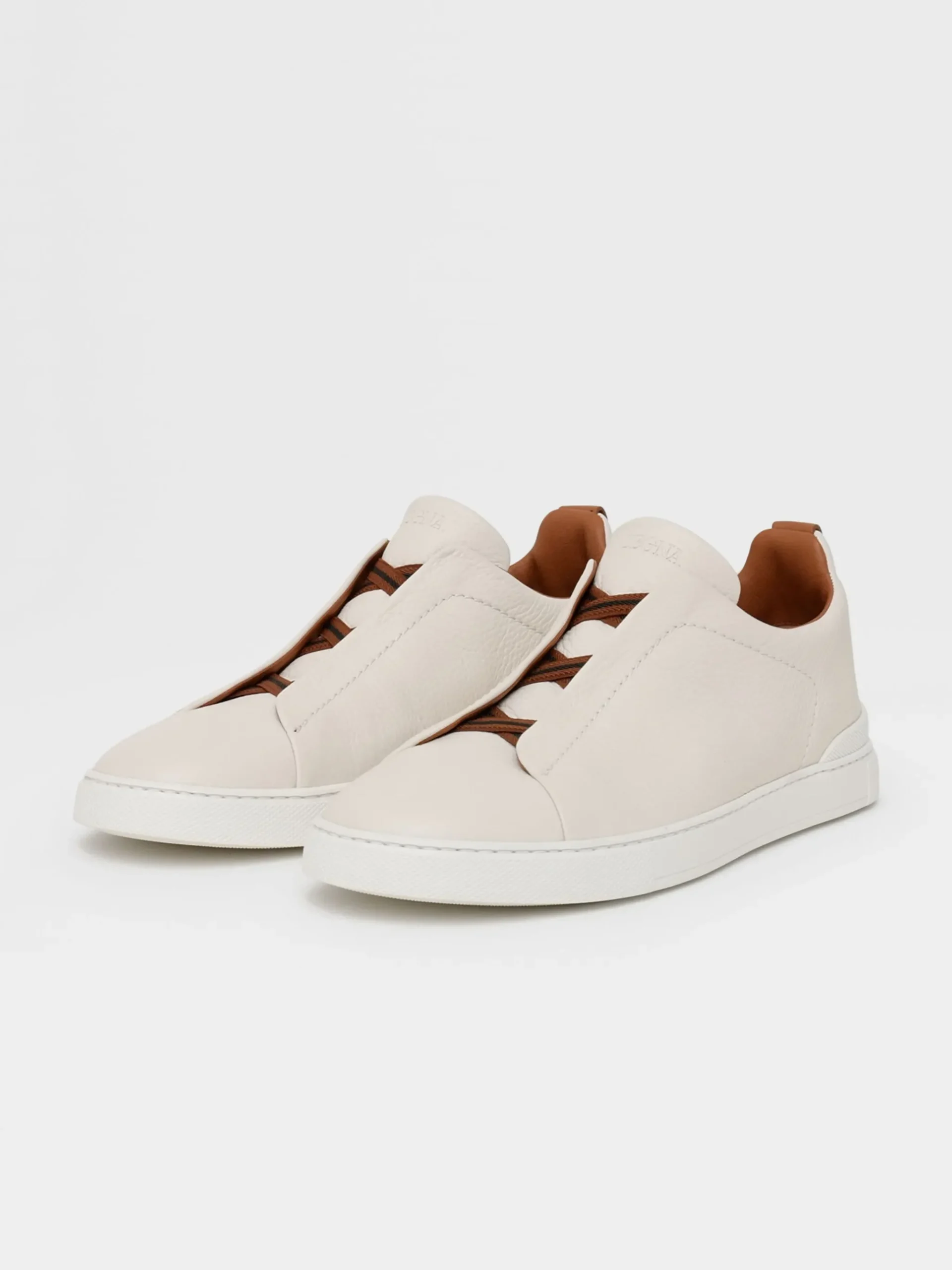 Off White Deerskin Triple Stitch™ Sneakers