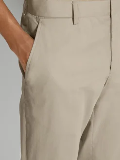 Off White Stretch Cotton Pants