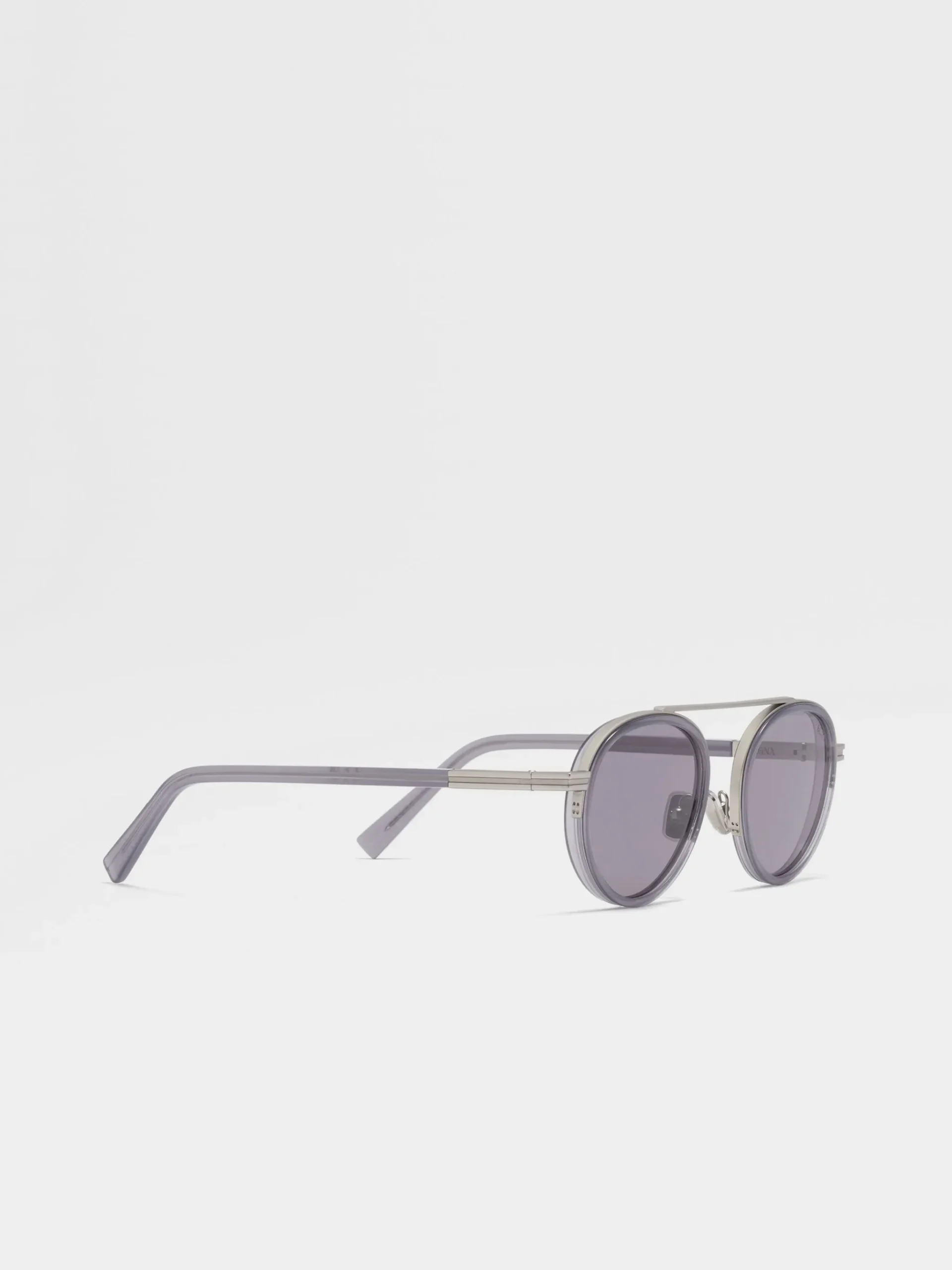 Opal Grey Orizzonte II Acetate and Metal Sunglasses