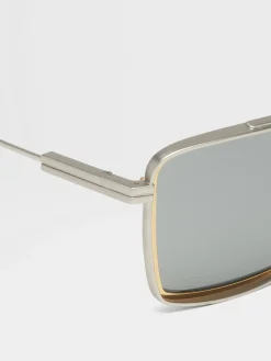 Satin Palladium Metal Sunglasses