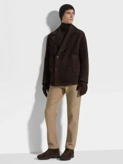 Shearling Wool Peacoat