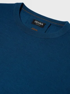 Teal Blue 12milmil12 Wool Crewneck