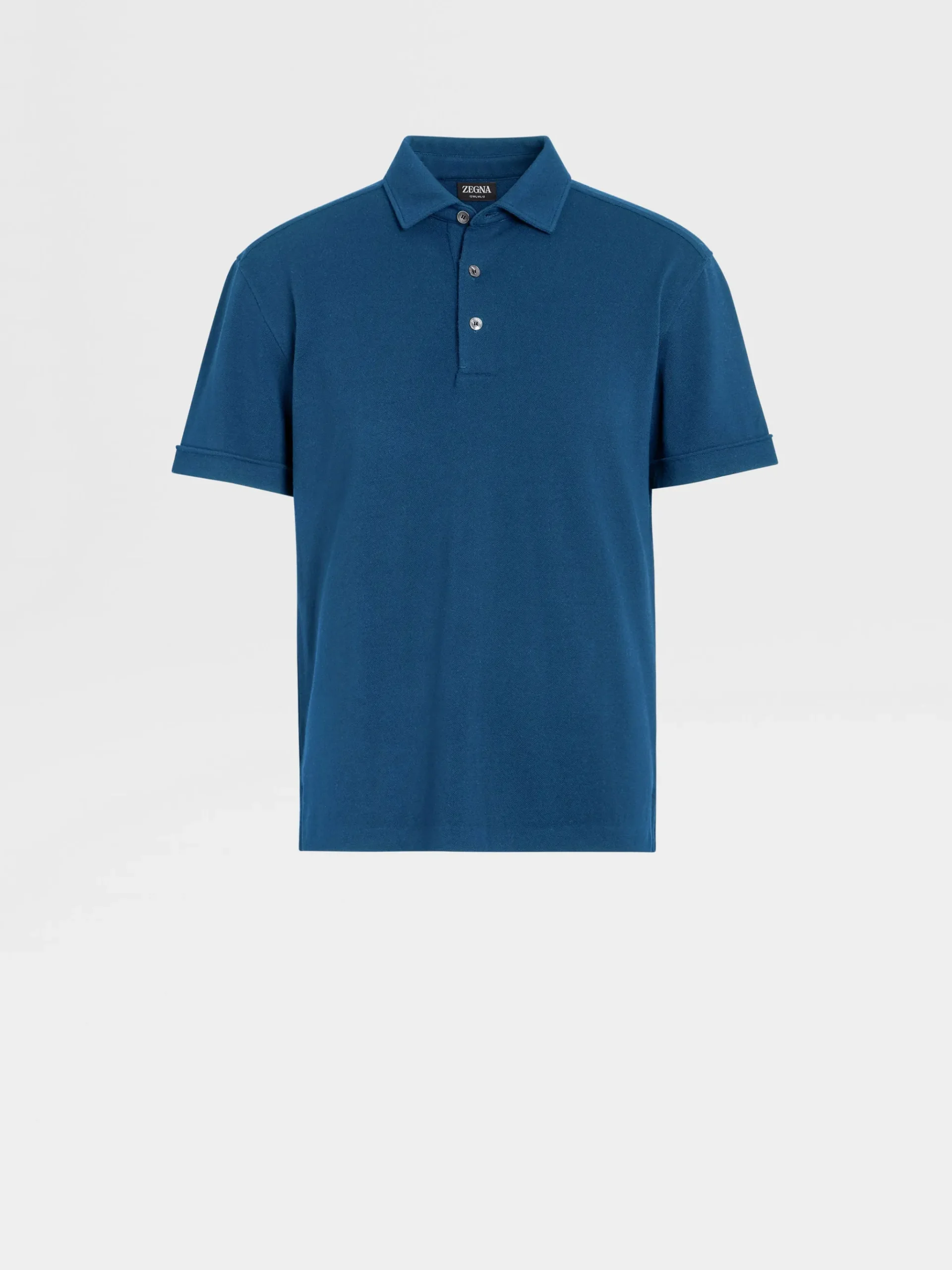 Teal Blue Mélange 12milmil12 Wool Polo Shirt