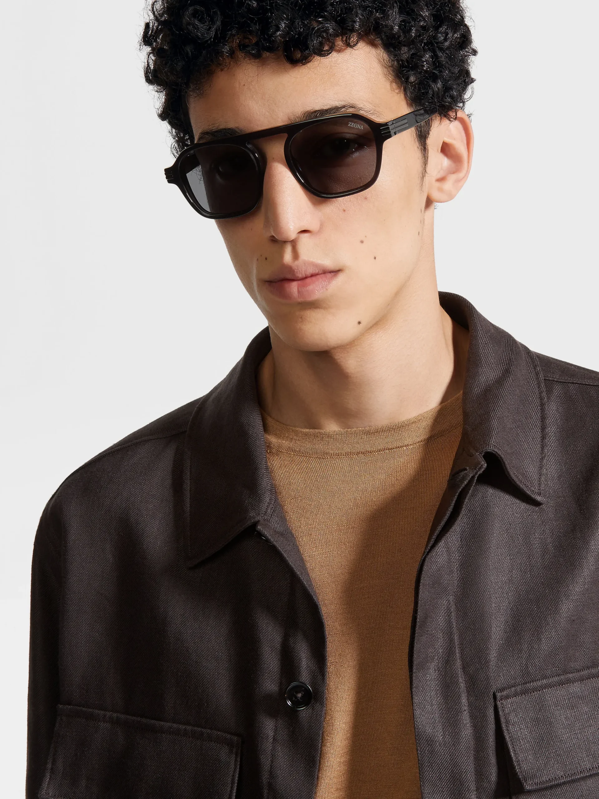 Transparent Dark Grey Aurora II Acetate Sunglasses