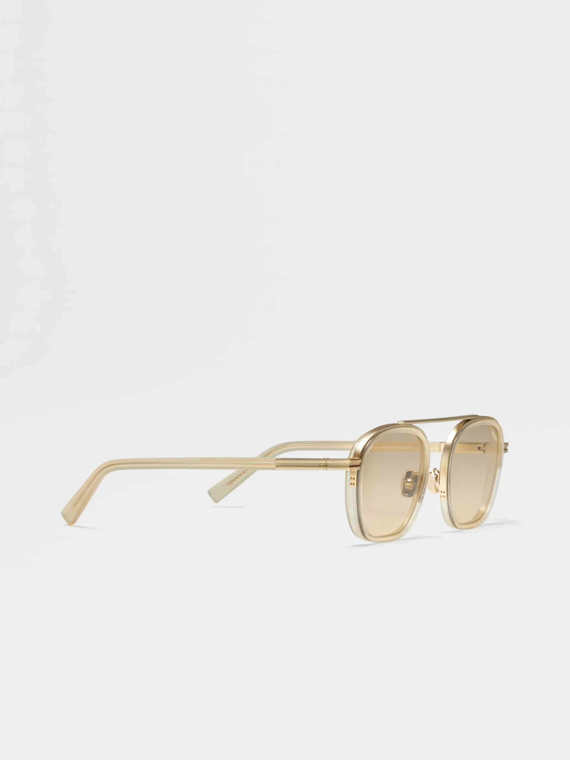 Transparent Dark Grey Orizzonte I Acetate and Metal Sunglasses