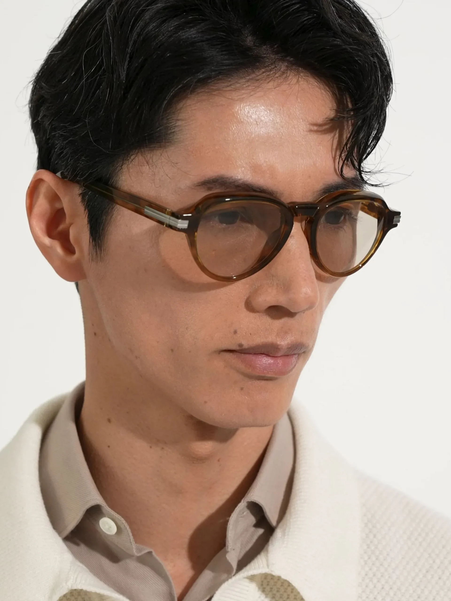 Transparent Yellow Acetate Sunglasses