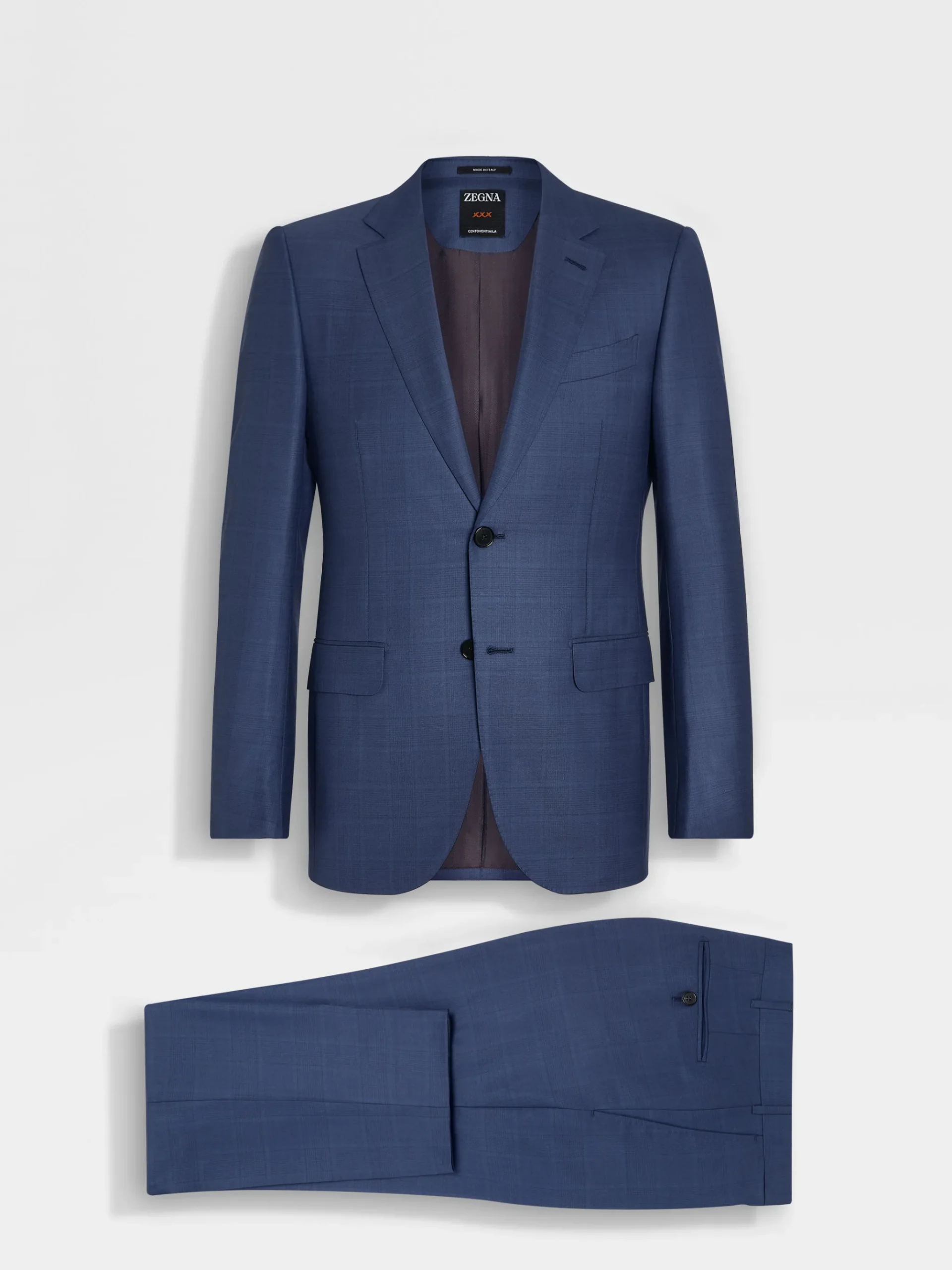 Utility Blue Centoventimila Wool Suit