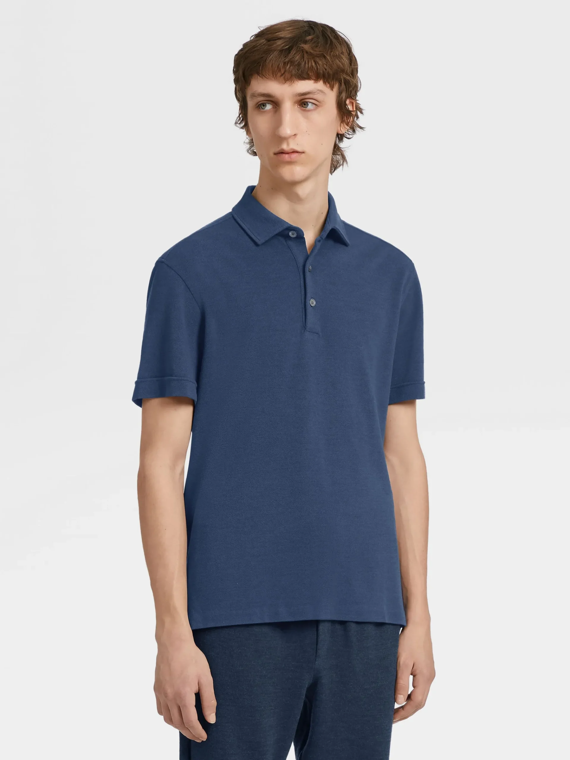 Utility Blue 12milmil12 Wool Polo Shirt