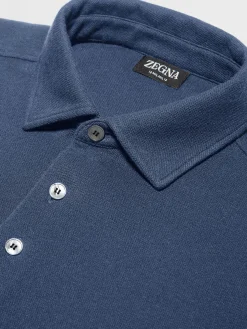 Utility Blue 12milmil12 Wool Polo Shirt