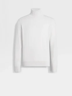 White Cashseta Turtleneck