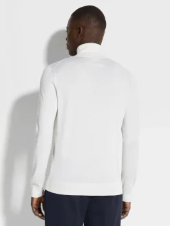 White Cashseta Turtleneck