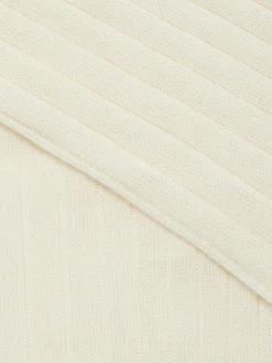 White Cotton Cashmere and Silk Socks