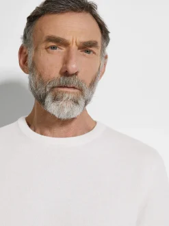 White Mélange Oasi Cashmere Crewneck