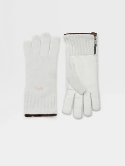 White Oasi Cashmere Gloves