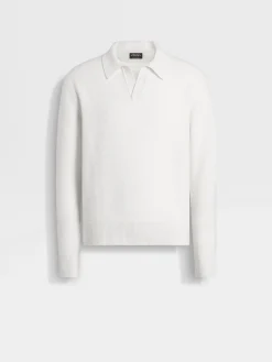 White Oasi Cashmere Polo Shirt