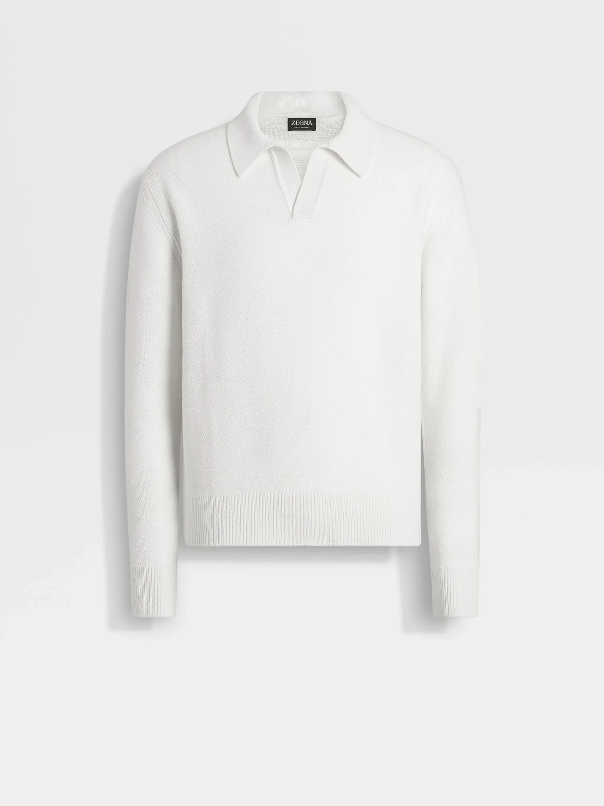 White Oasi Cashmere Polo Shirt
