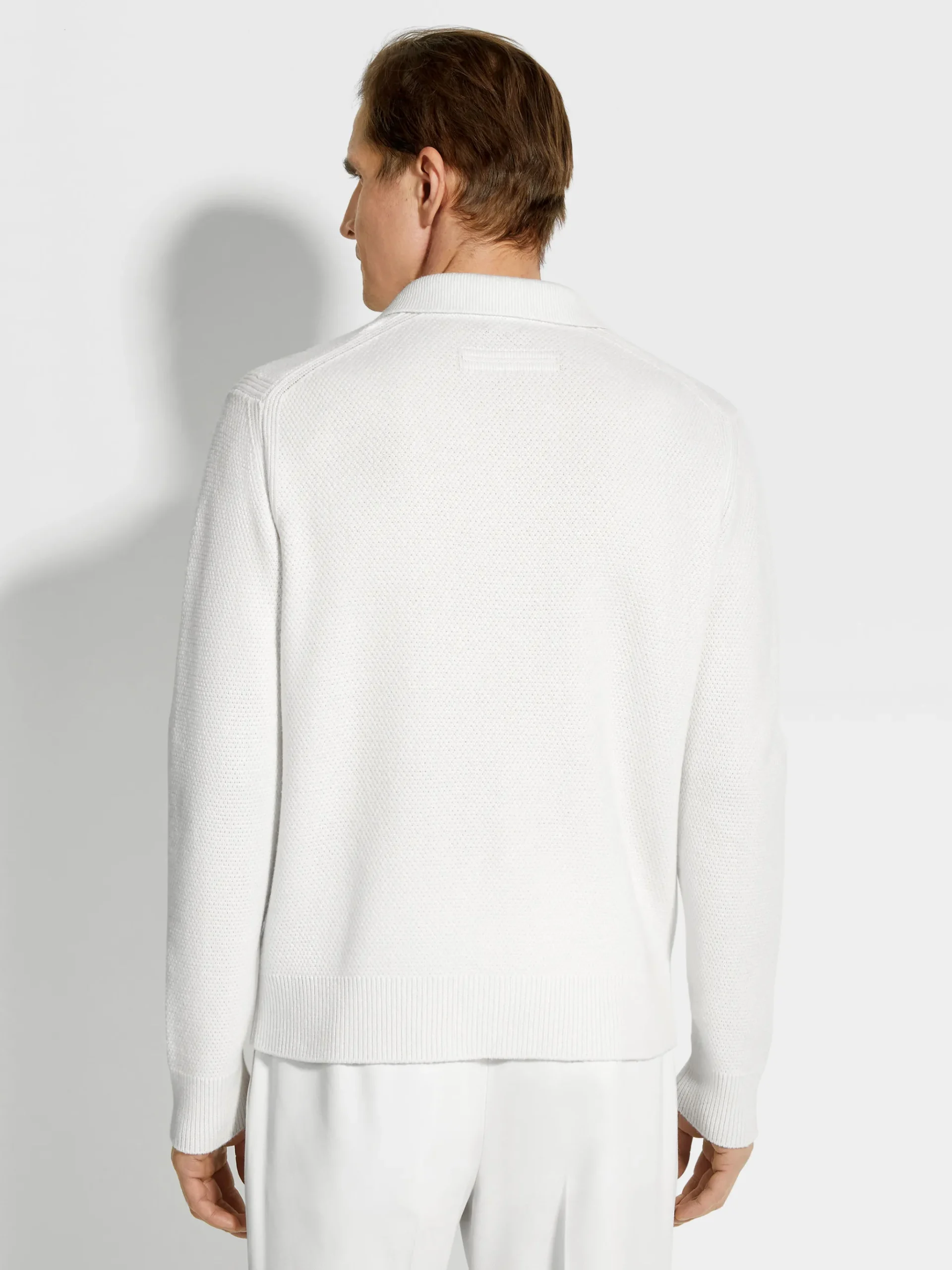 White Oasi Cashmere Polo Shirt